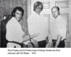 1973 April Elvis_Ed Parker_knife maker Gil Hibben.jpg