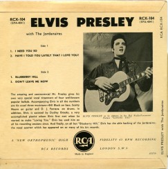 EP Album Sleeve - Elvis Presley - Back - 001.jpg